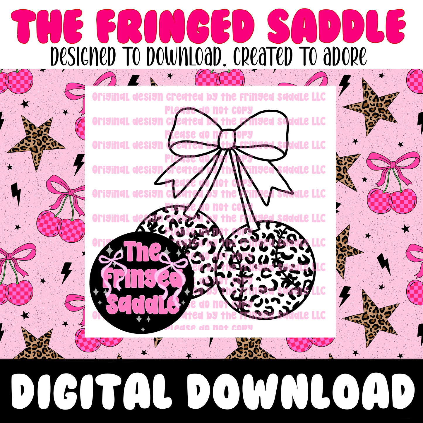 Leopard cherry baseball