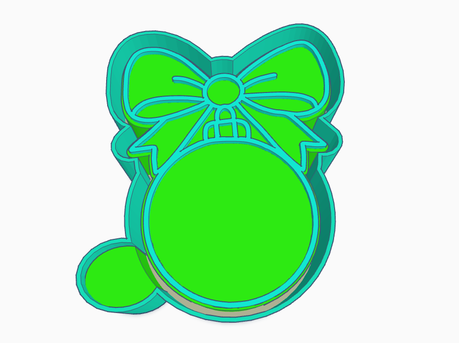Christmas ornament w bow cardstock