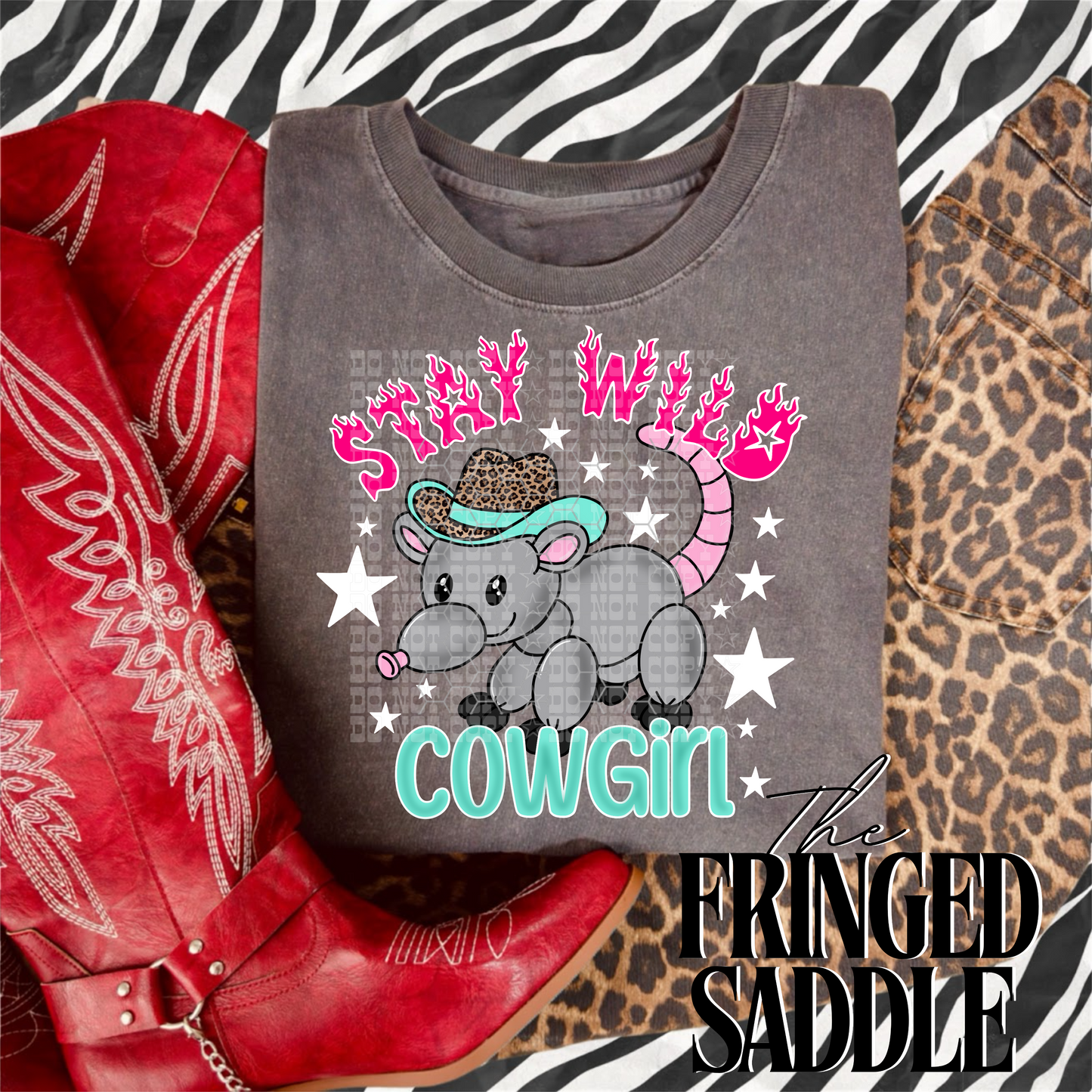 Possum stay wild Cowgirl graphic