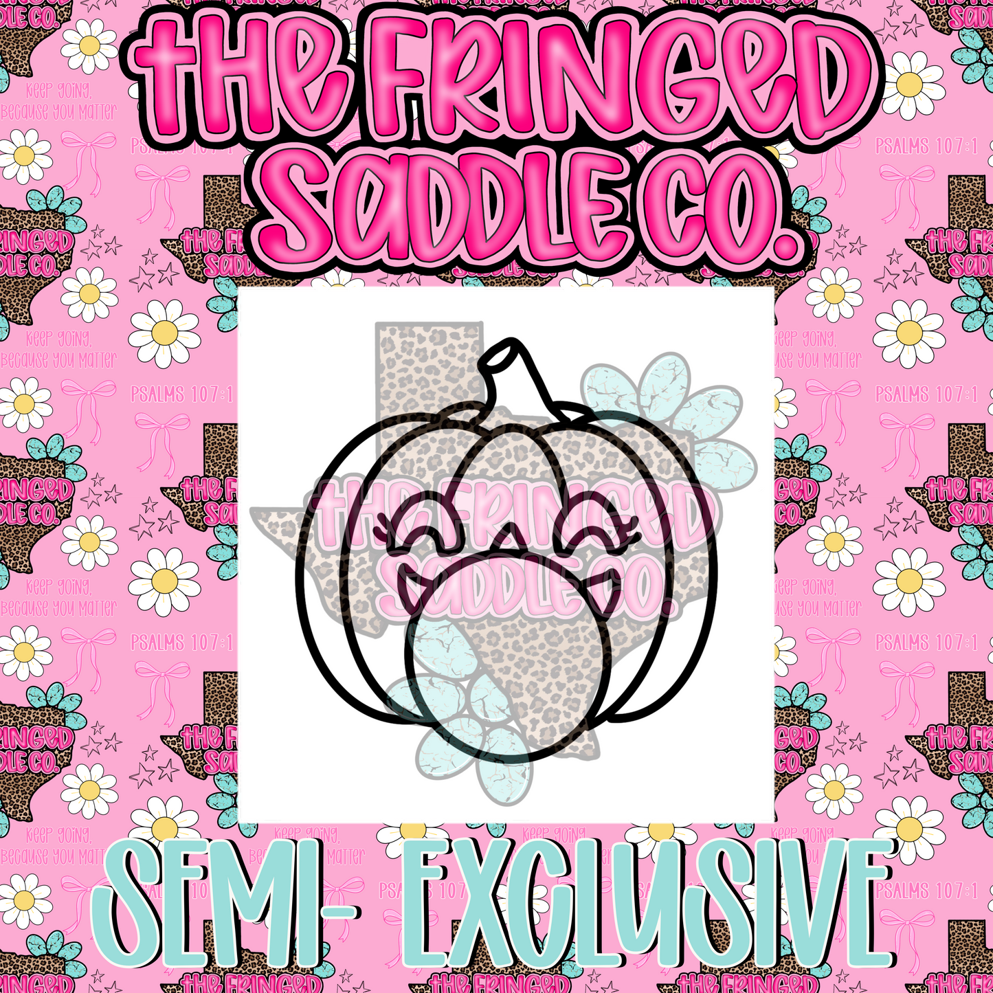 Pumpkin blowing bubble PNG & STL
