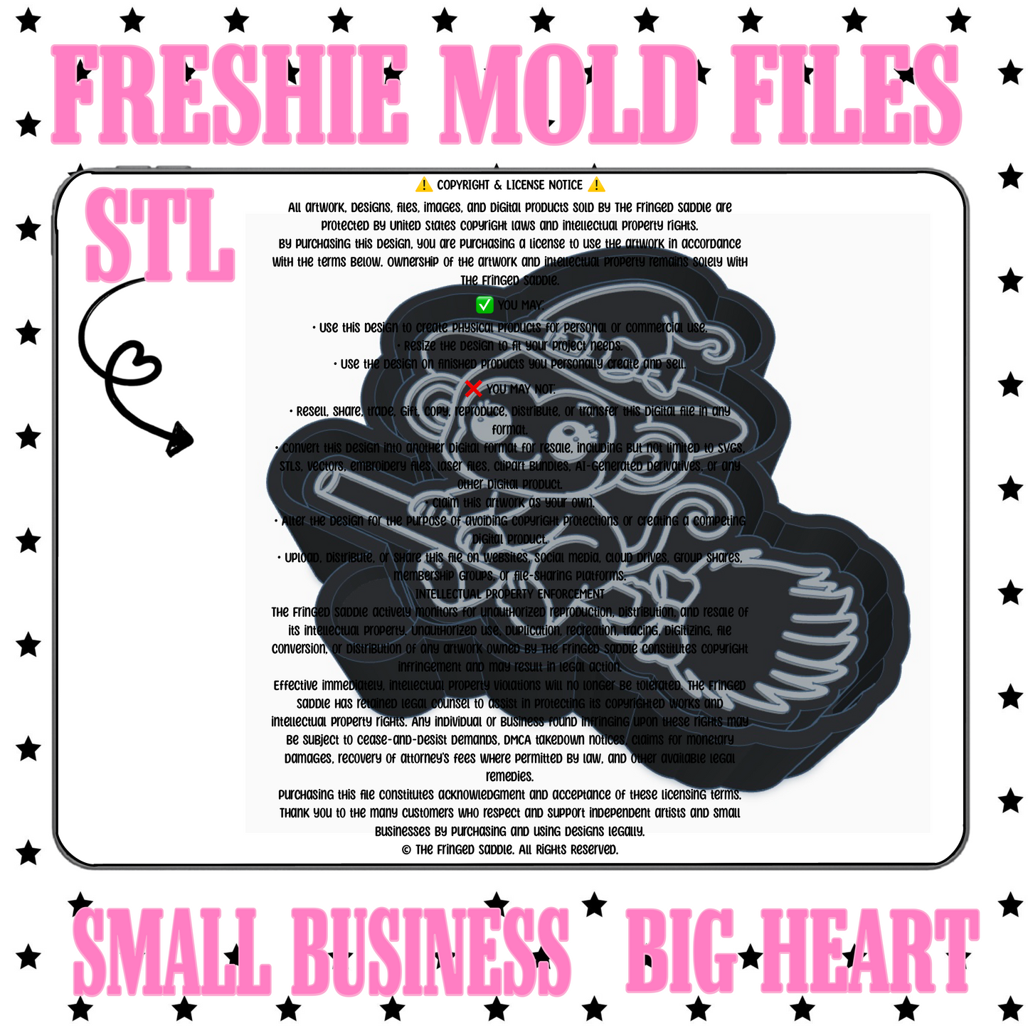 Monkey flying broom STL