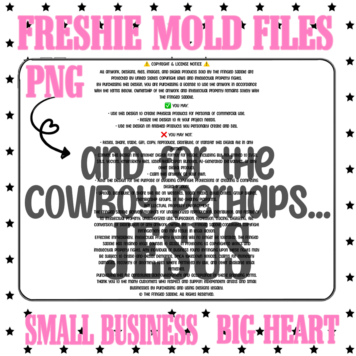 And for the cowboy perhaps… Jesus PNG
