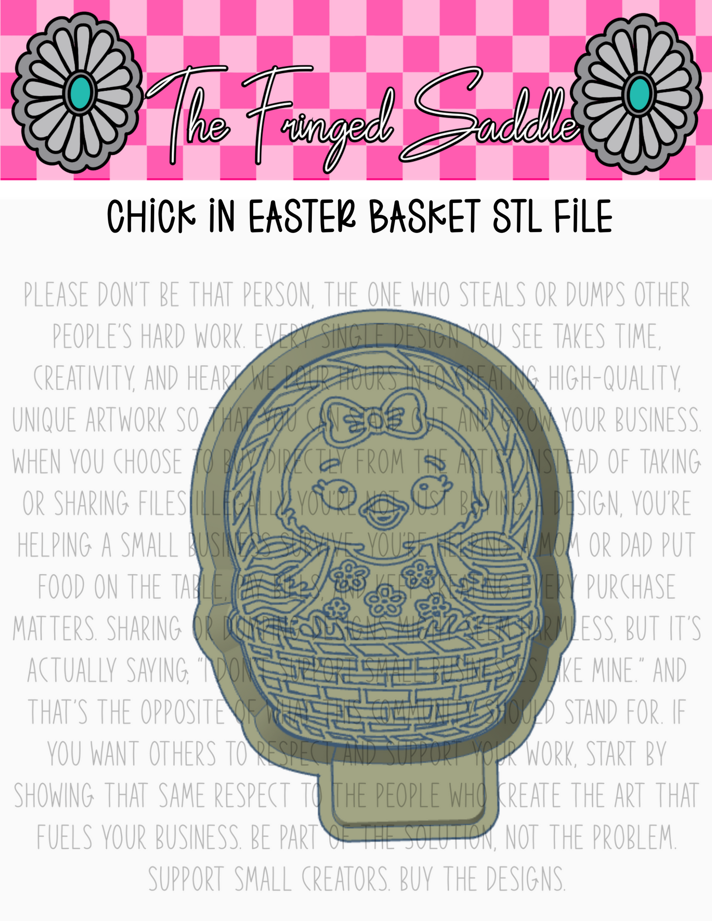 Chick in Easter basket STL