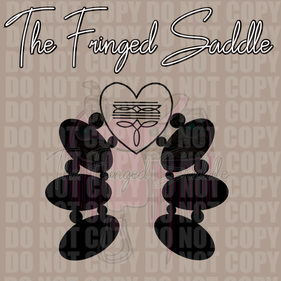 Boot stitch heart STL