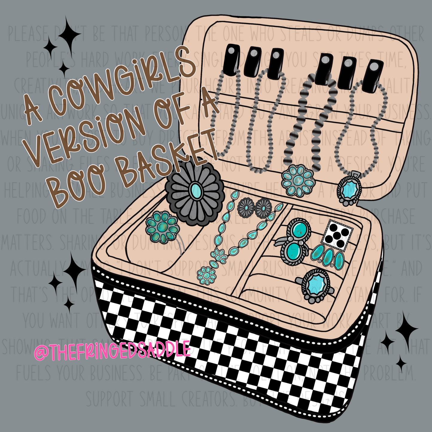 Cowgirls version of a boo box PNG