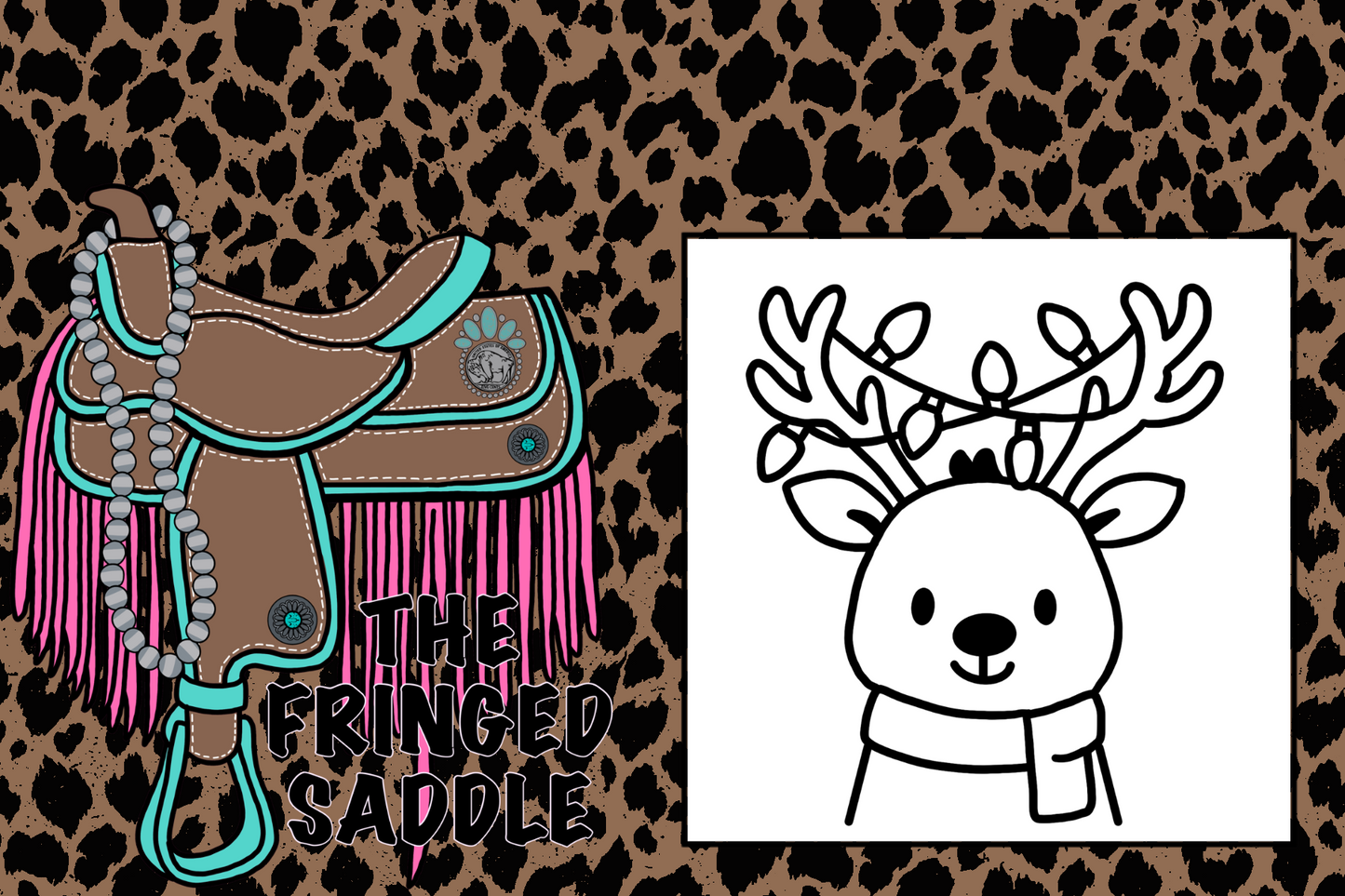 Deer w Christmas lights