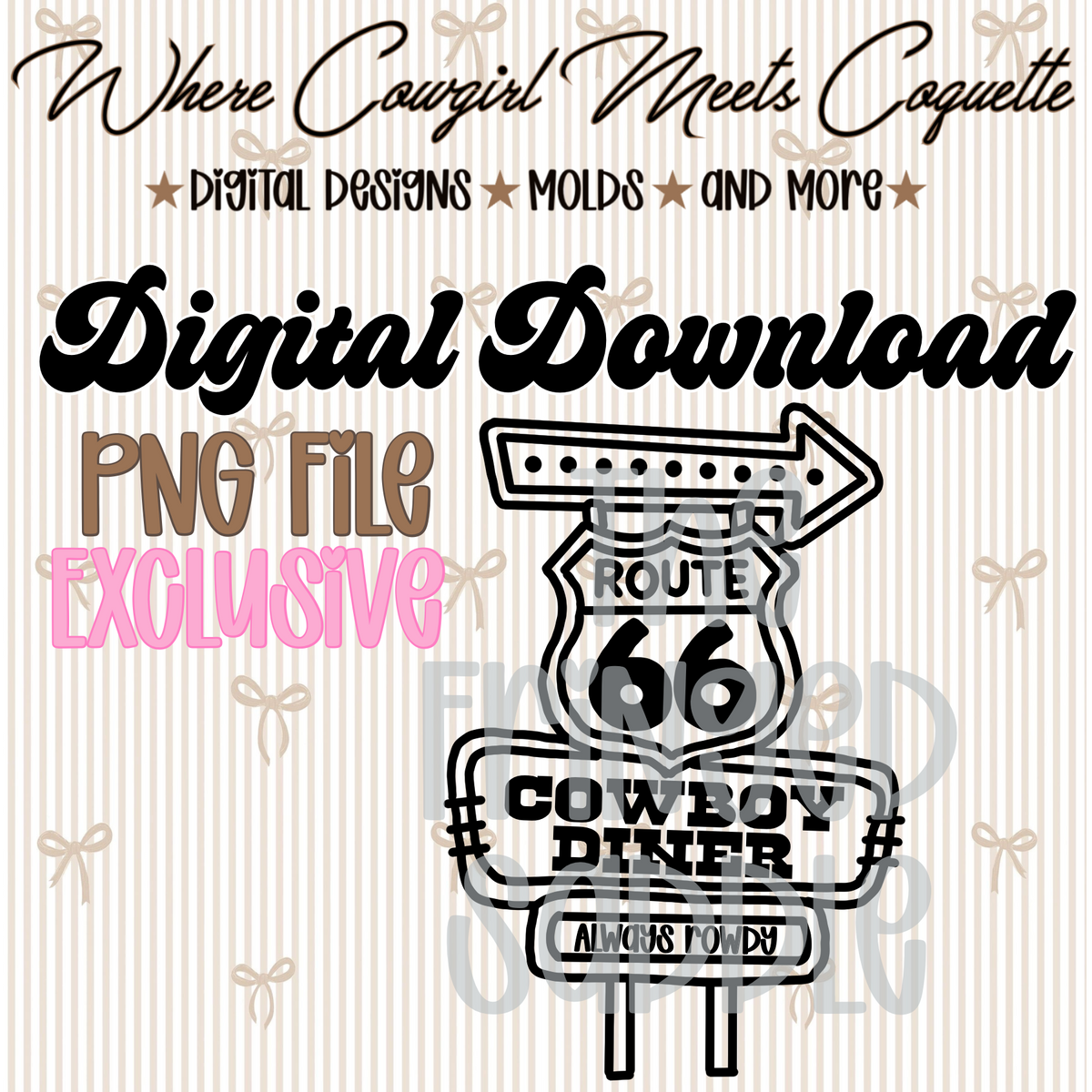 Route 66 Cowboy diner TFS exclusive png