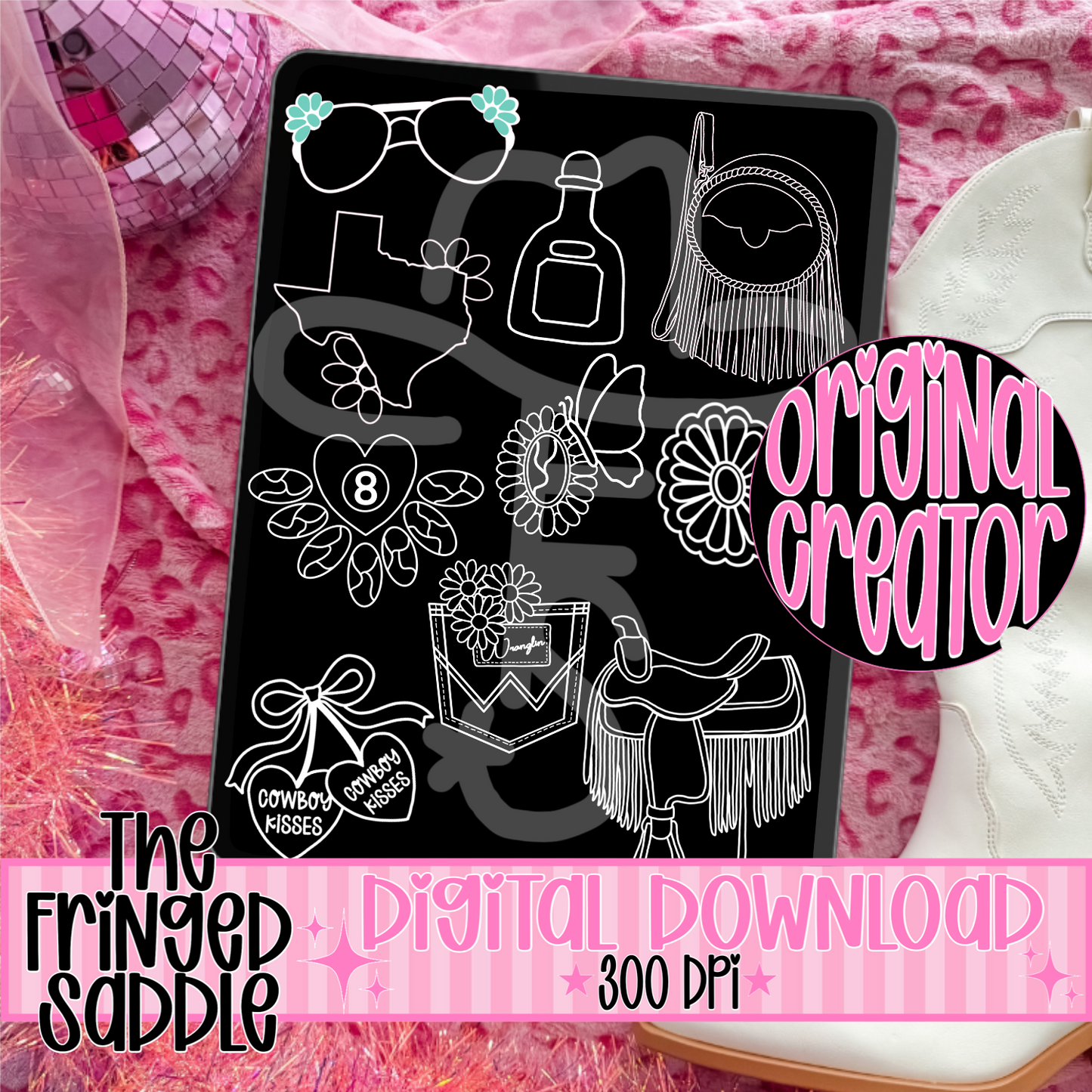 Western baddie procreate stamp bundle