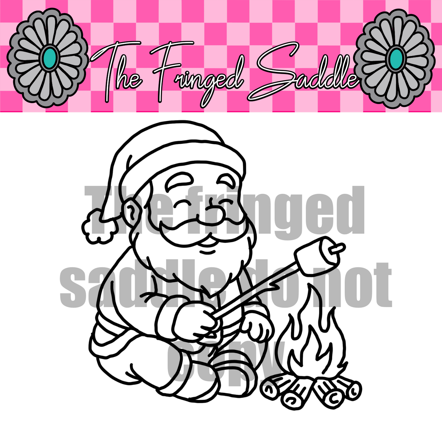 Santa roasting marshmallows