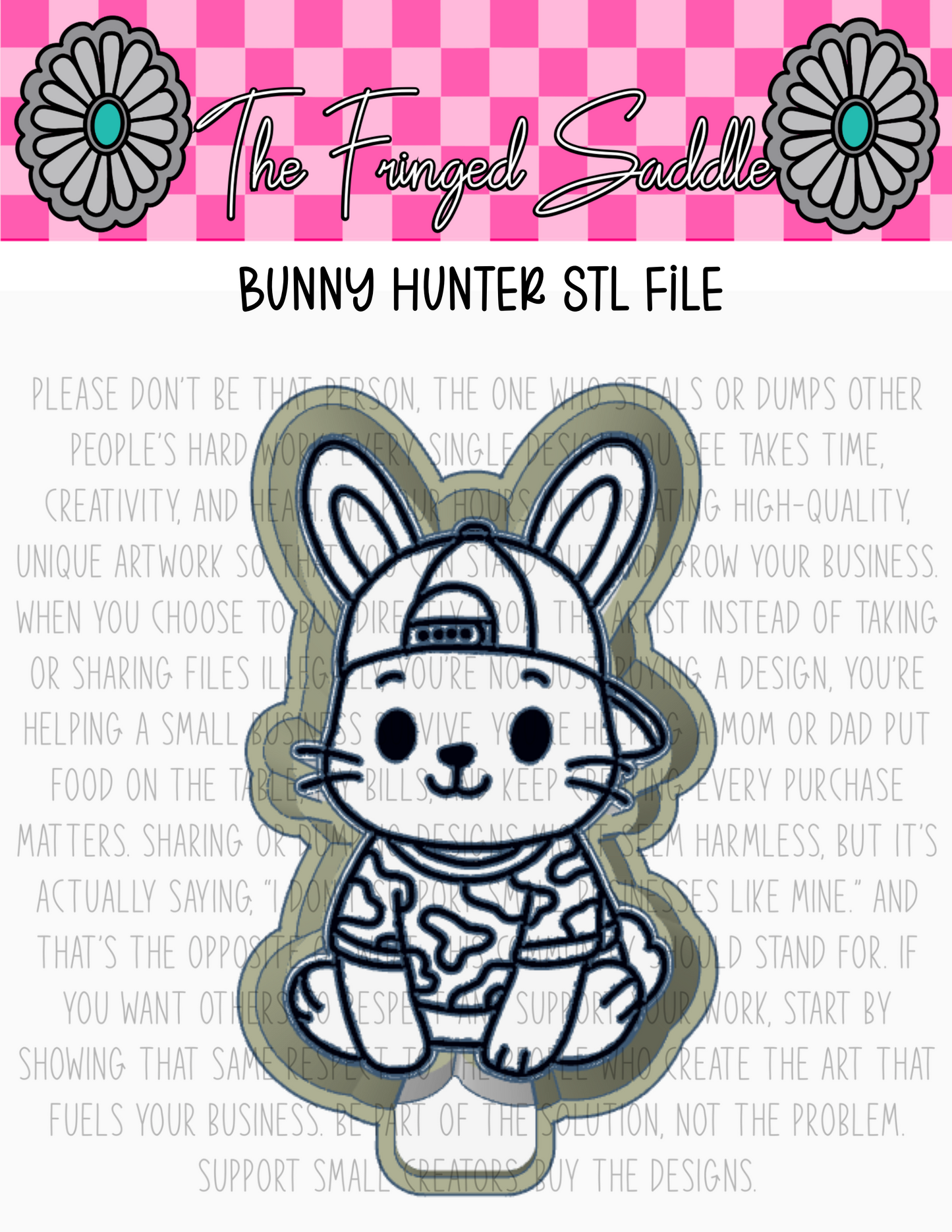 Bunny egg hunter STL