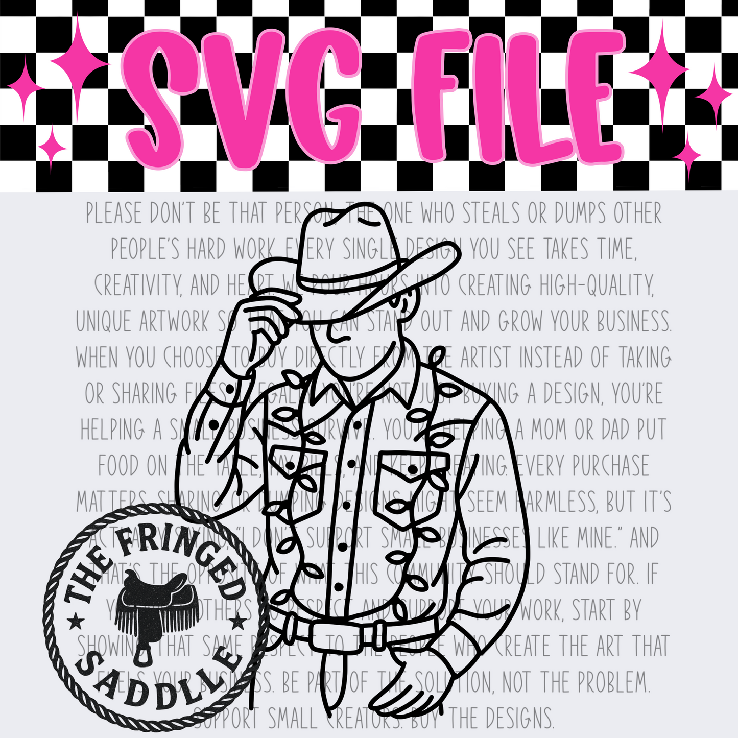 Christmas cowboy svg semi exclusive