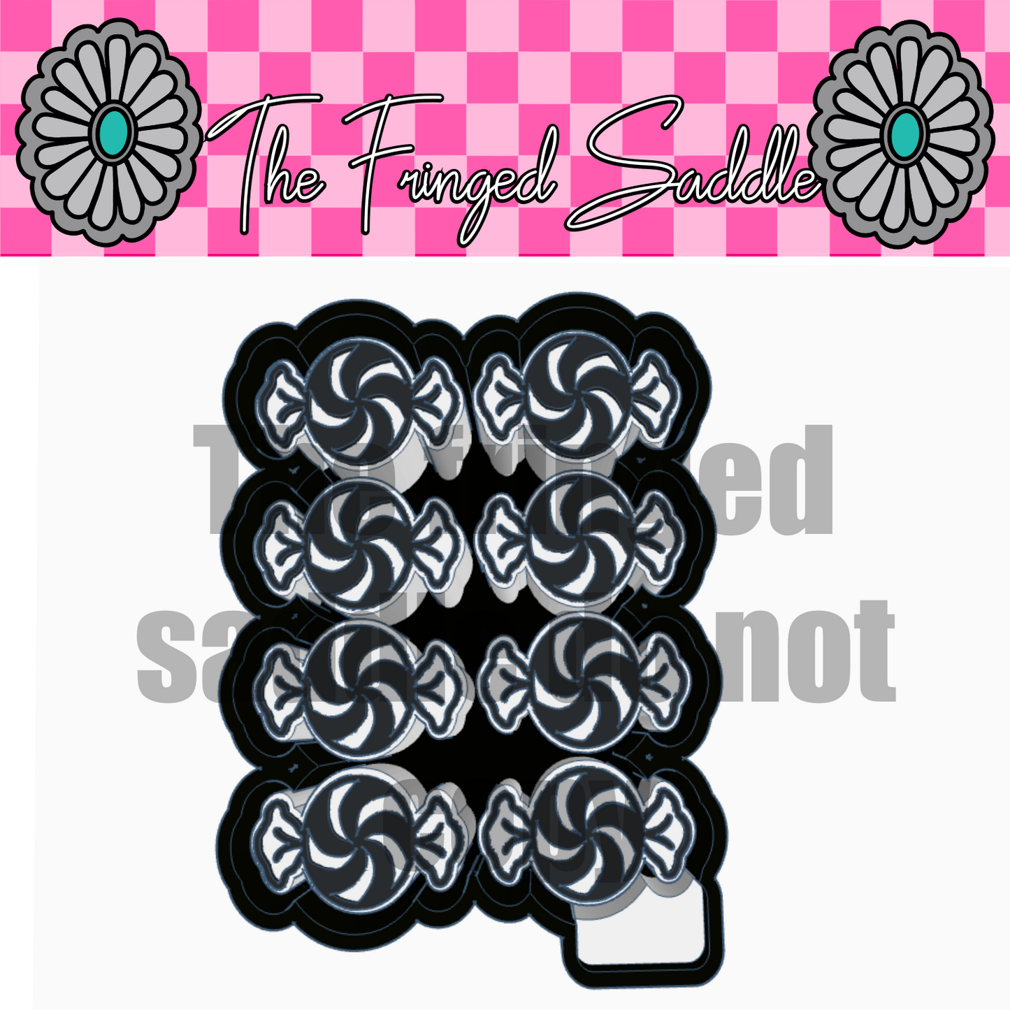 Peppermint candy wax melt STL