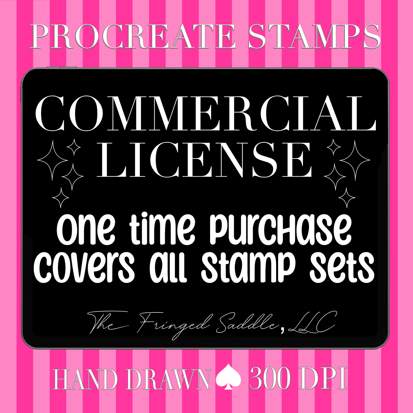 Commercial license for procreate stamps