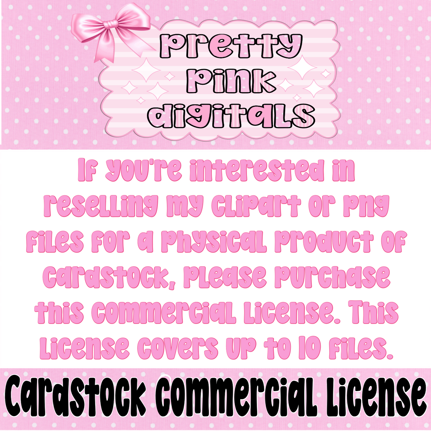 Cardstock commercial license
