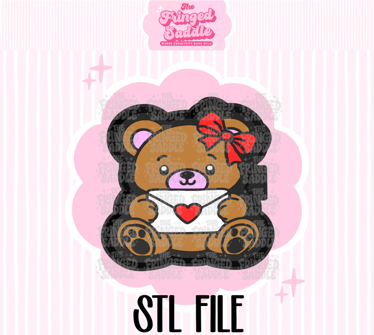 Teddy w envelope STL FILE