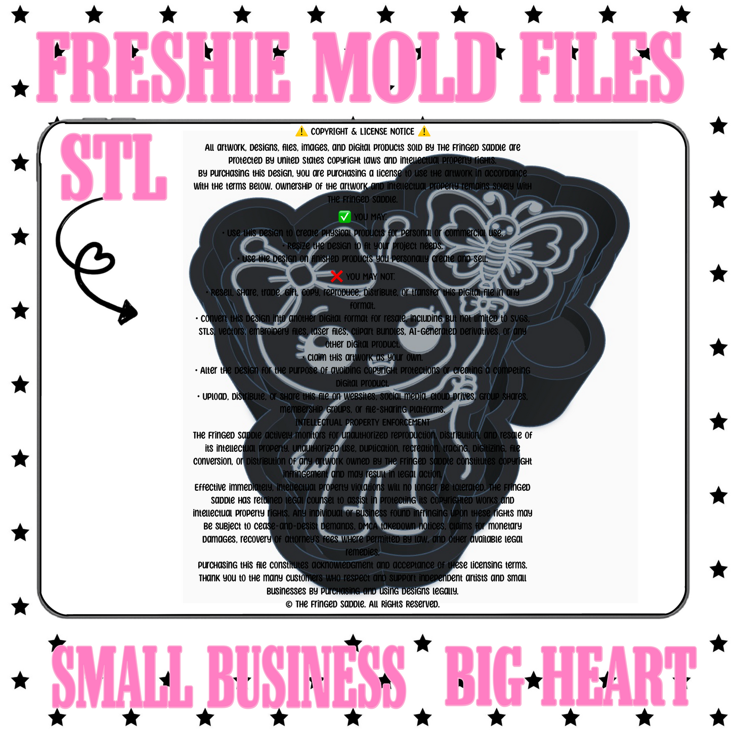 Alien w butterfly bow STL