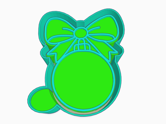 Christmas ornament w bow cardstock