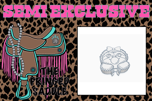 Sloth blowing bubble straw topper digital