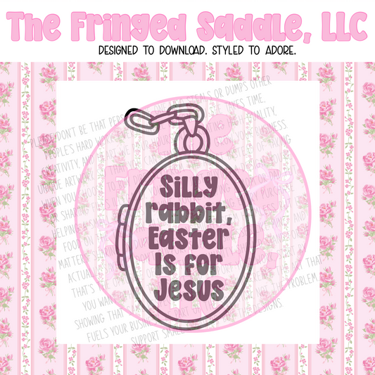 Silly rabbit Easter is for Jesus locket