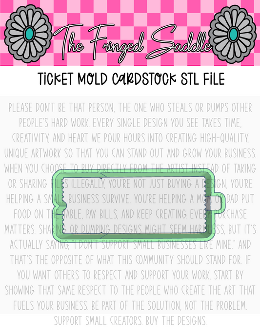 Ticket cardstock STL