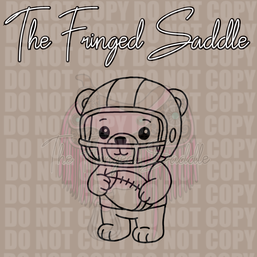 Teddy bear football player
