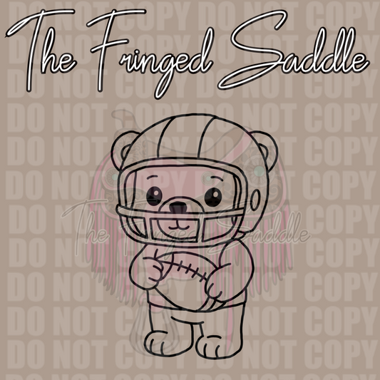 Teddy bear football player