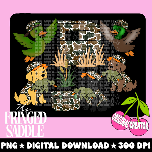 Duck hunting clipart bundle