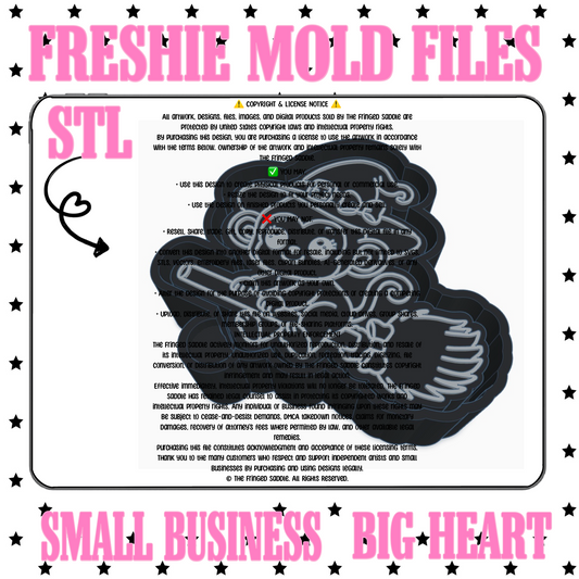 Monkey flying broom STL