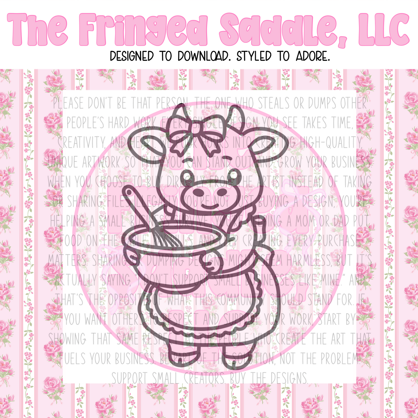 Dairy cow w mixing bowl