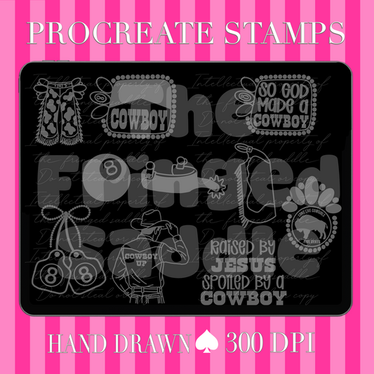 Cowboy Casanova procreate stamps