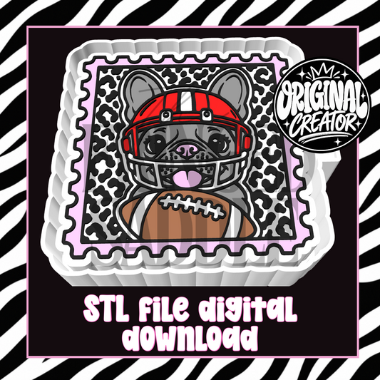 Football frenchie stamp STL