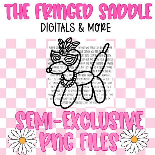 Mardi Gras balloon dog