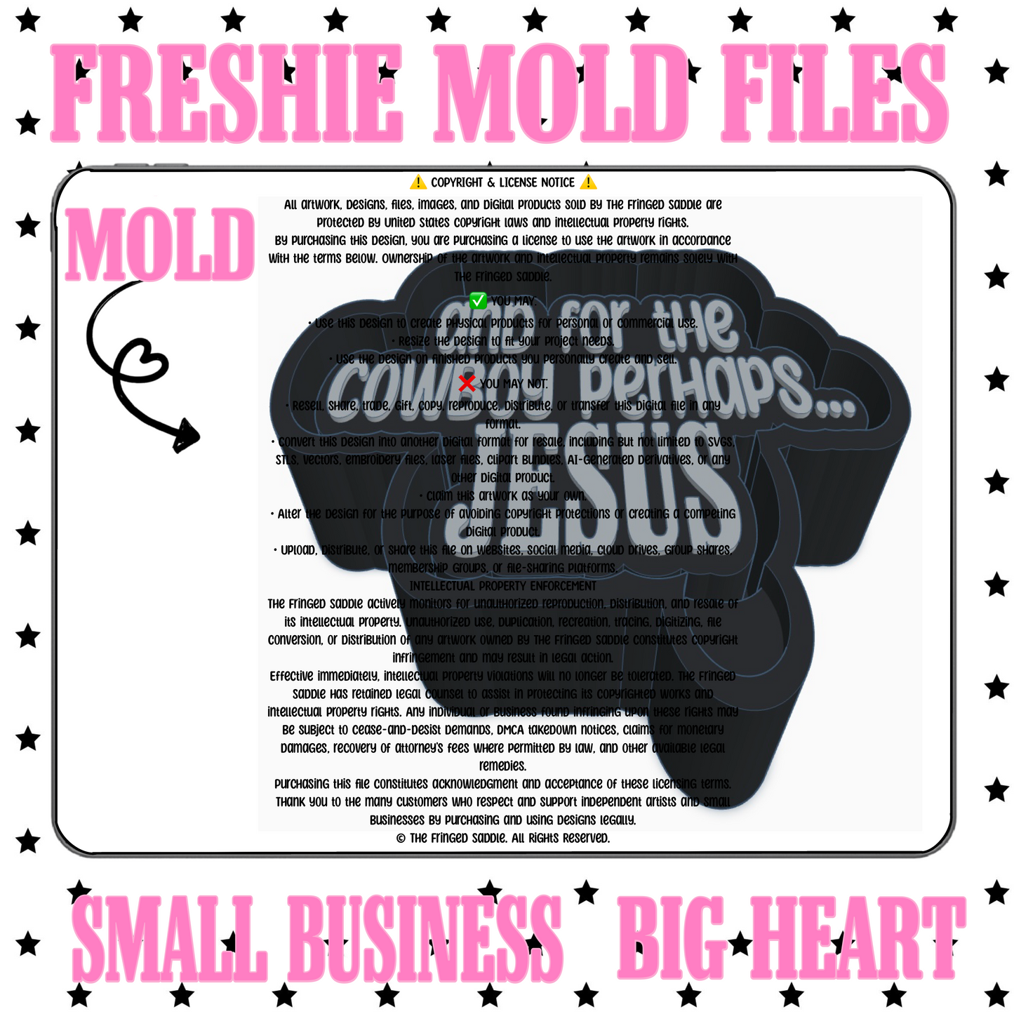 And for the cowboy perhaps Jesus mold