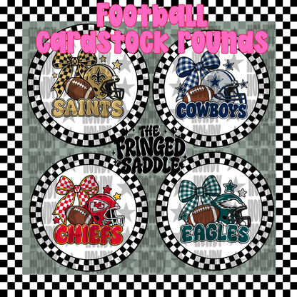 Football cardstock rounds bundle