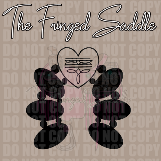 Boot stitch heart STL