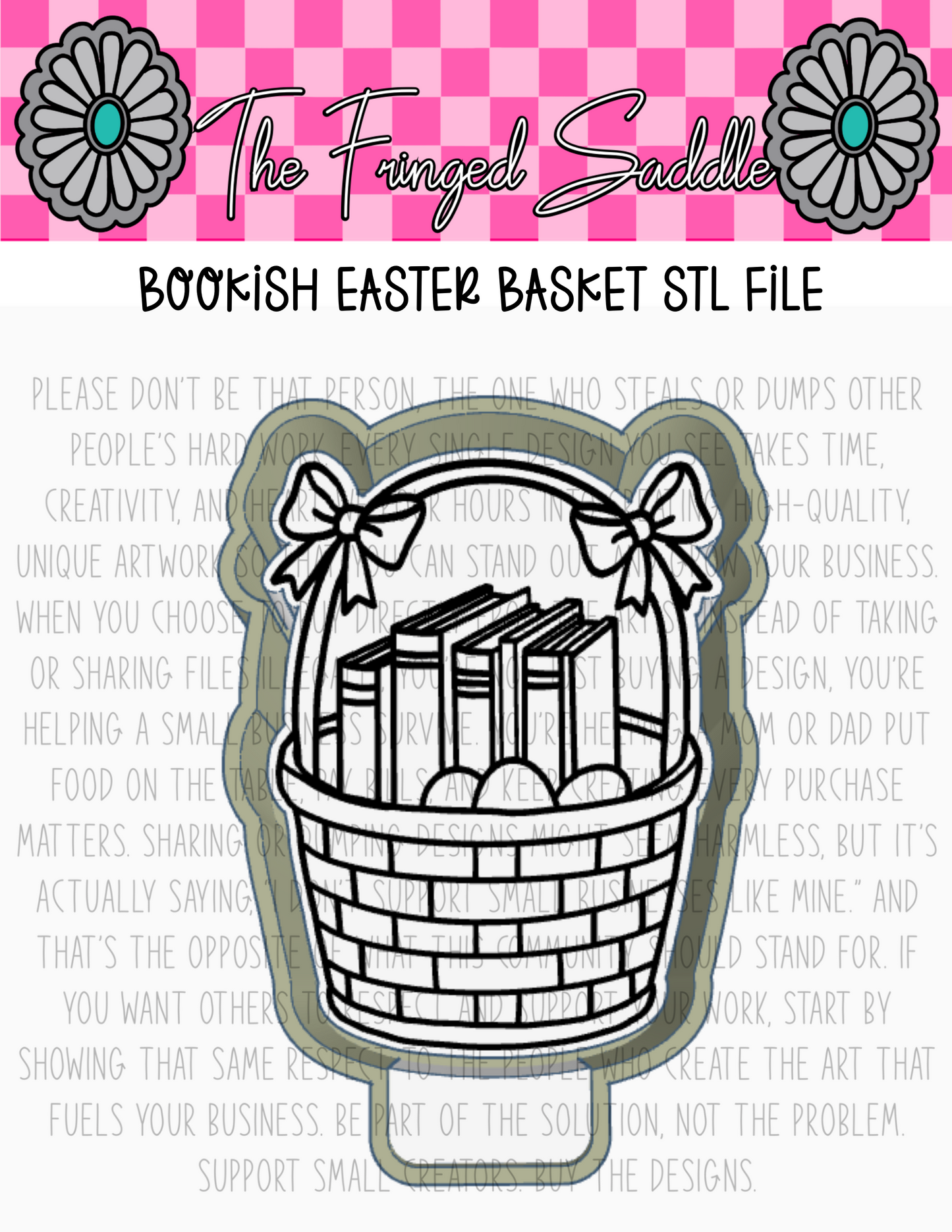 Bookish Easter basket STL