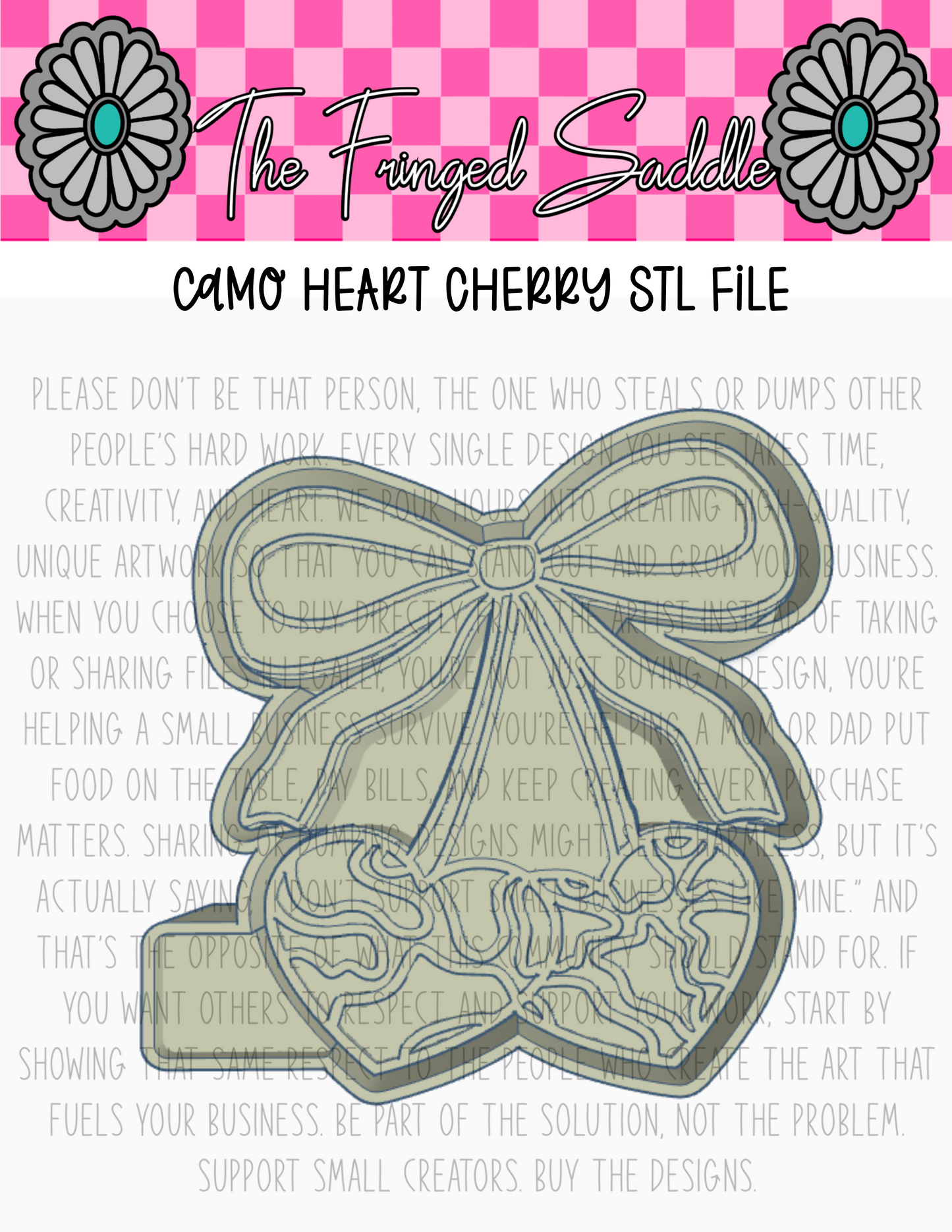 Camo heart cherry STL