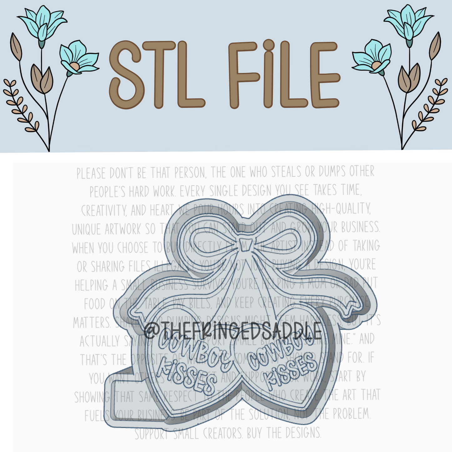 Cowboy kisses cherry STL