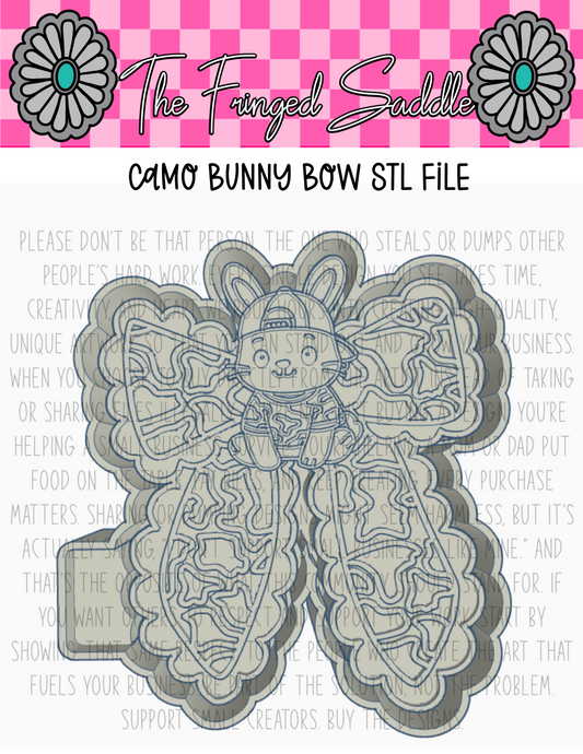 Camo bunny bow STL