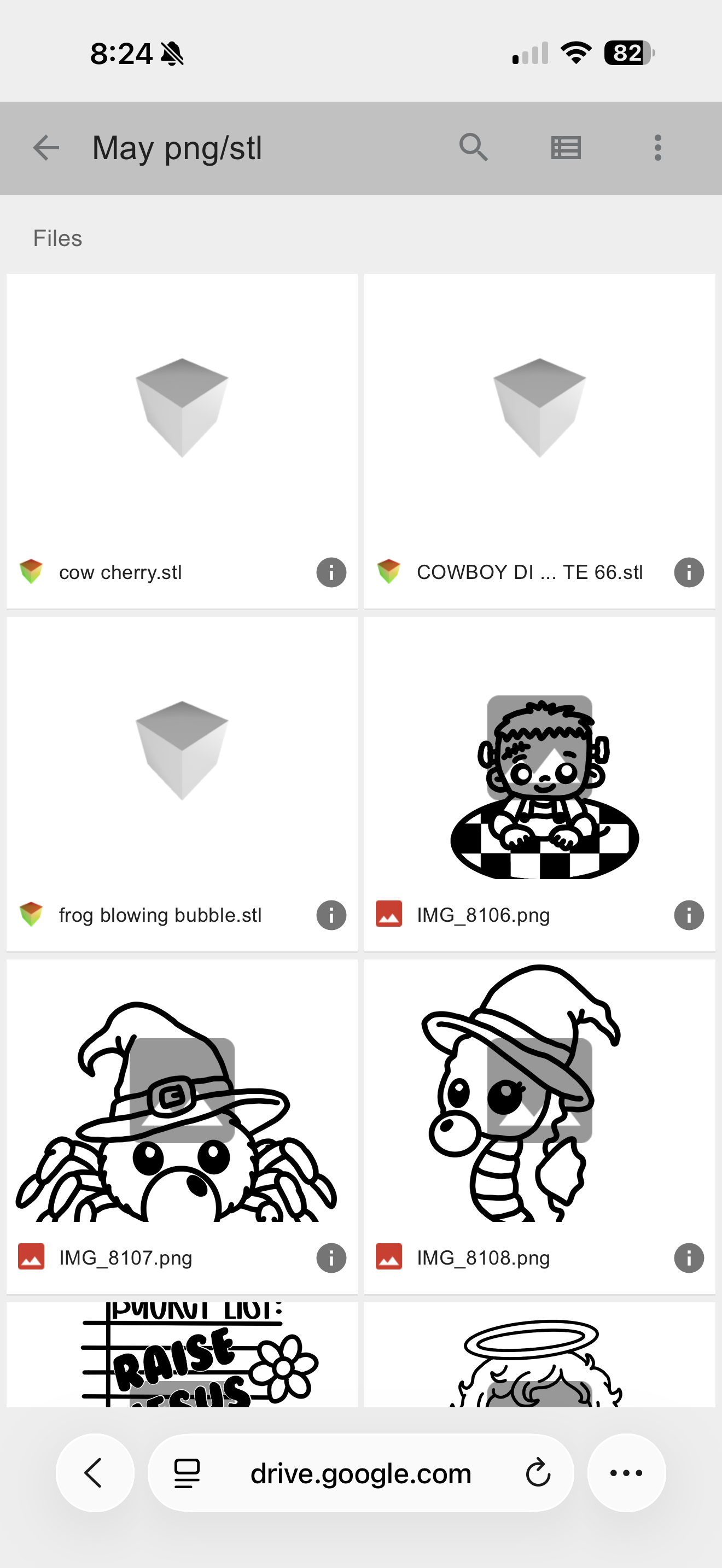 May PNG/STL Google Drive folder access