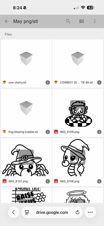 May PNG/STL Google Drive folder access