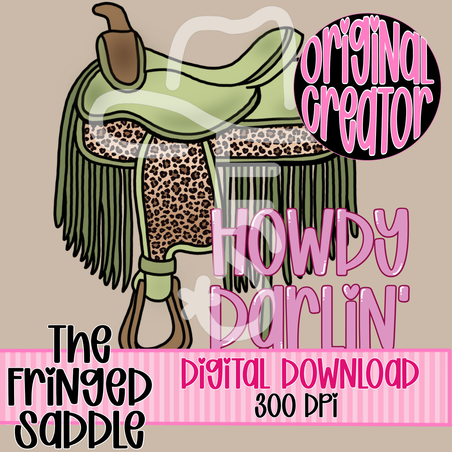 Howdy Darlin saddle png