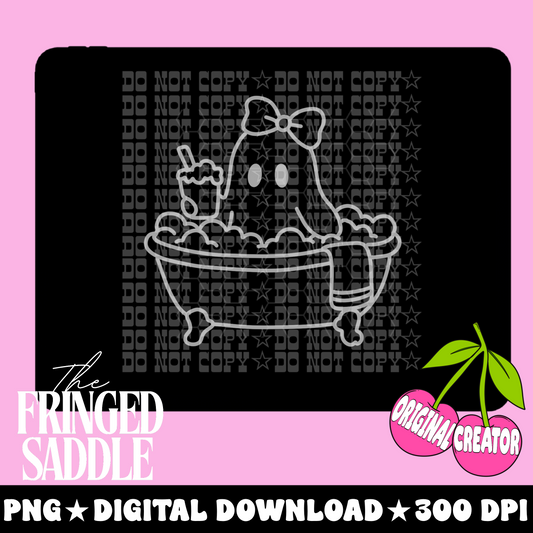 Ghost in bubble bath