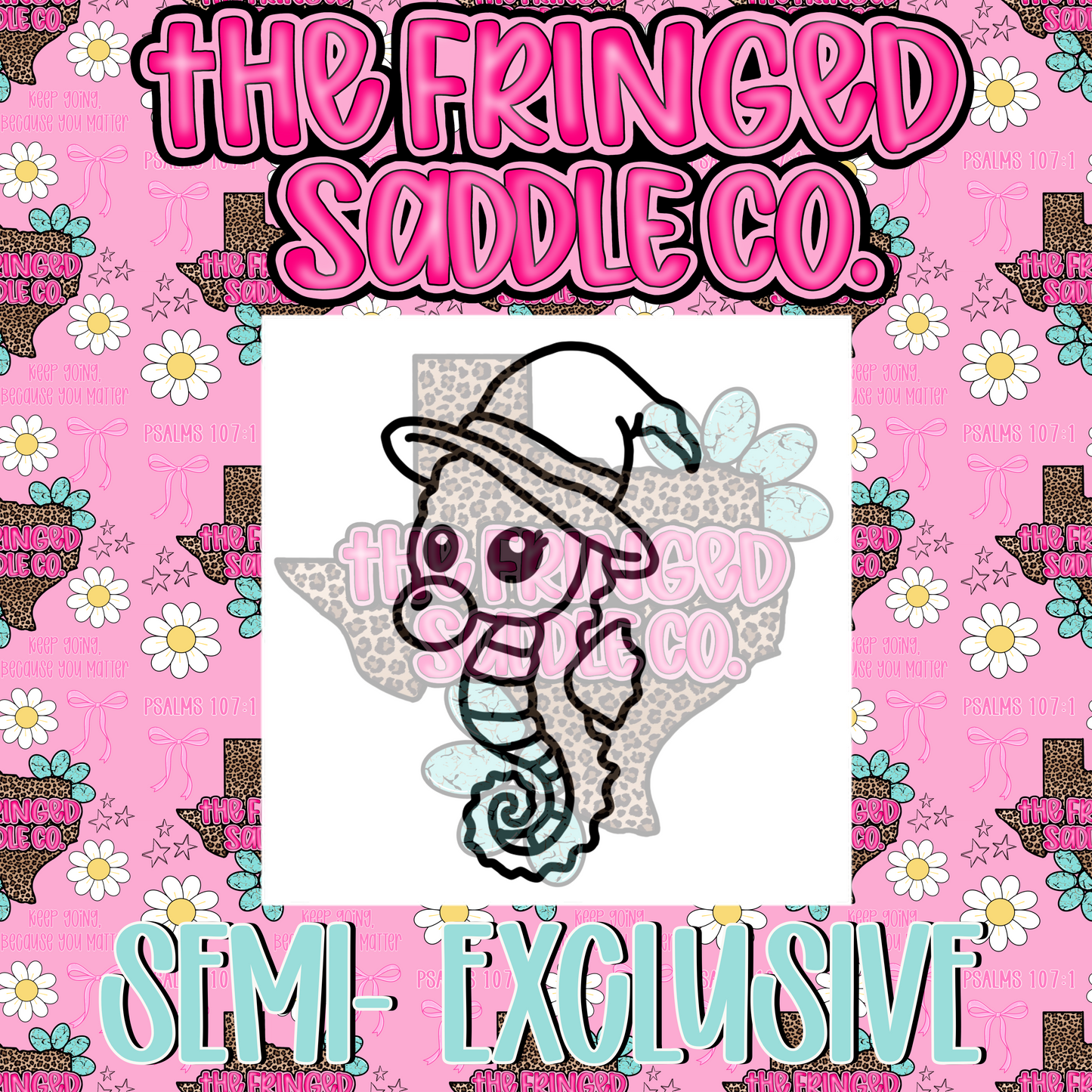 Witch Seahorse blowing bubble