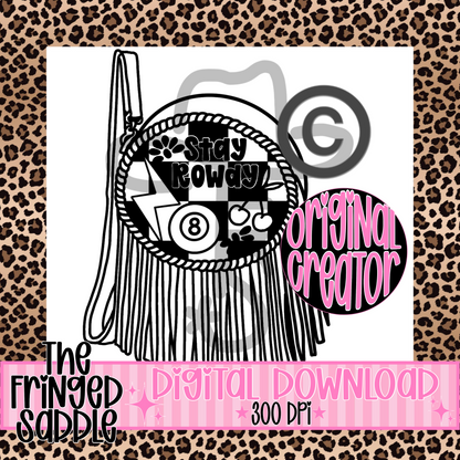 Stay Rowdy canteen purse