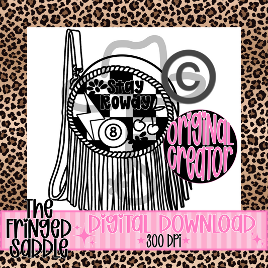 Stay Rowdy canteen purse