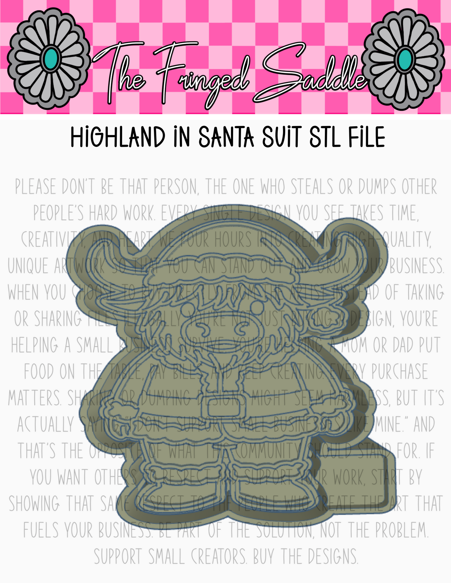 Highland in Santa suit file