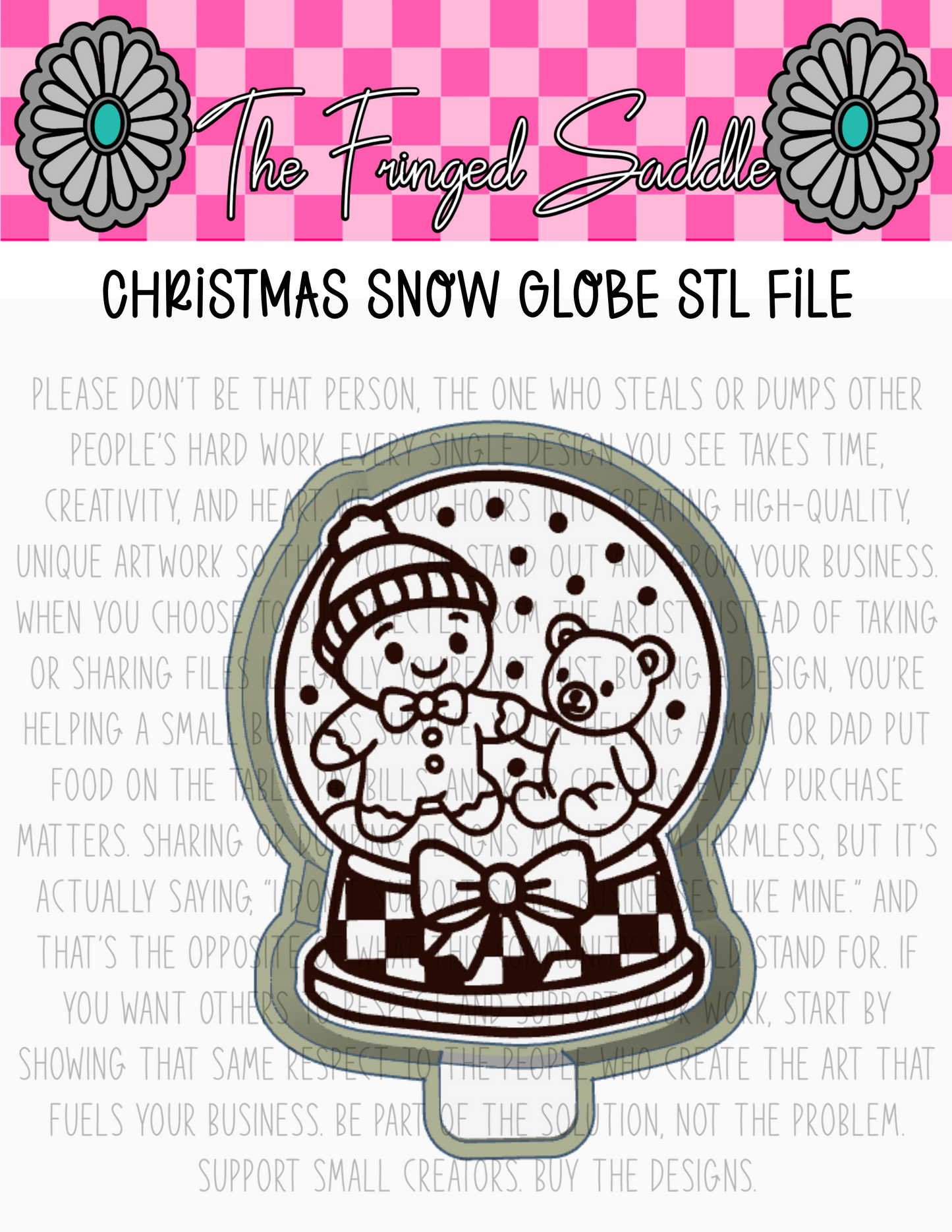 Christmas snow globe checkered file