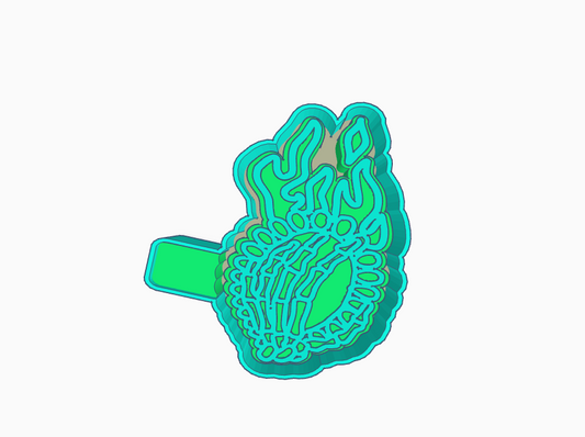Skelly hand w turquoise