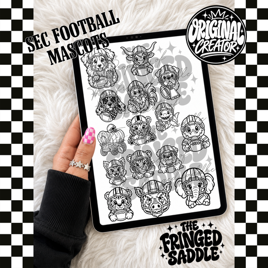 Sec football mascots bundle